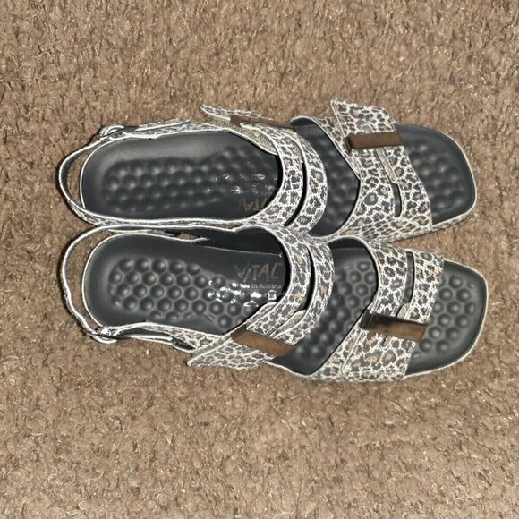 VITAL-Austria-Orthopedic Slingback Sandals-Leopard Leather-Sz 35-5.5/6 Fit-NWOB - Picture 6 of 7
